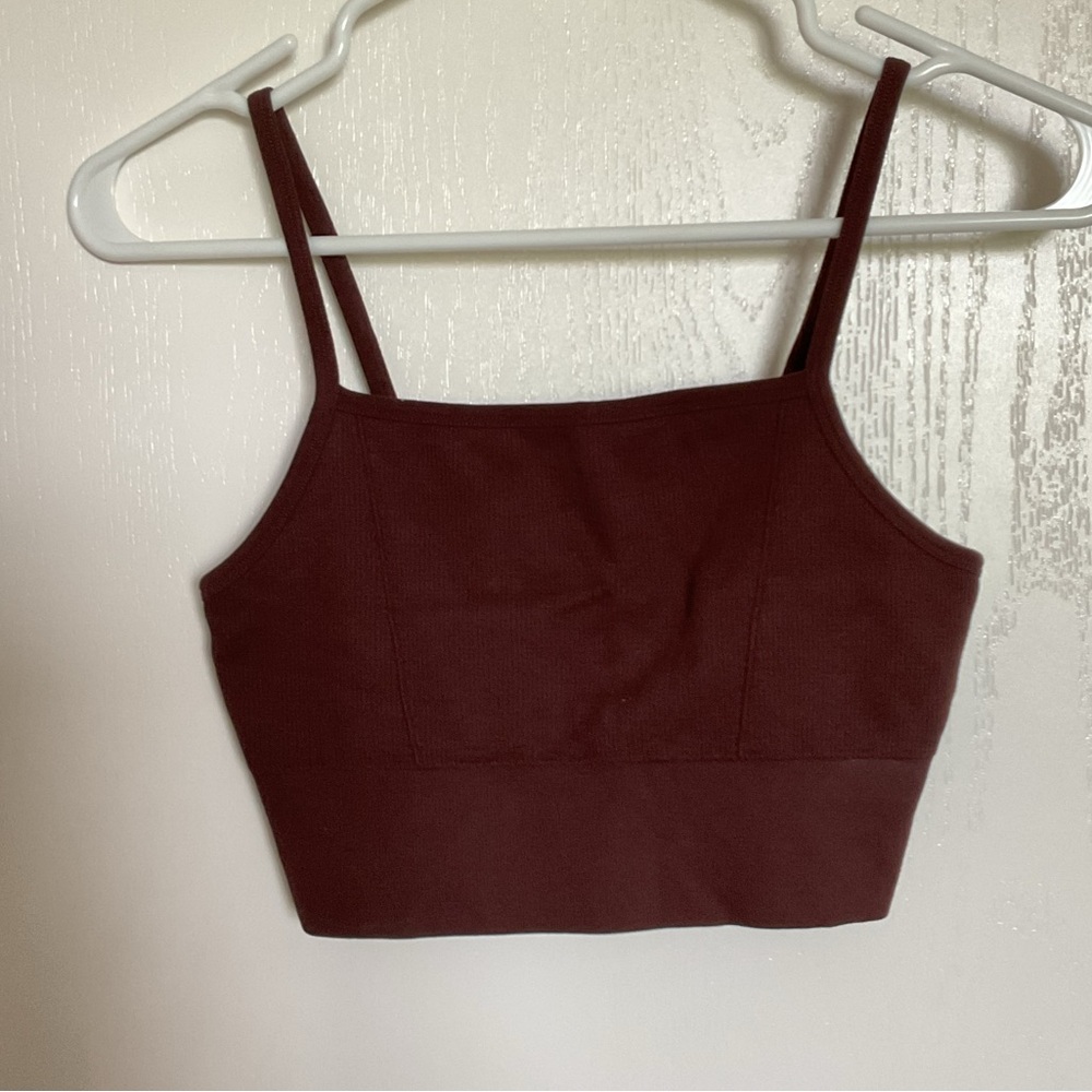 Brown sports bra